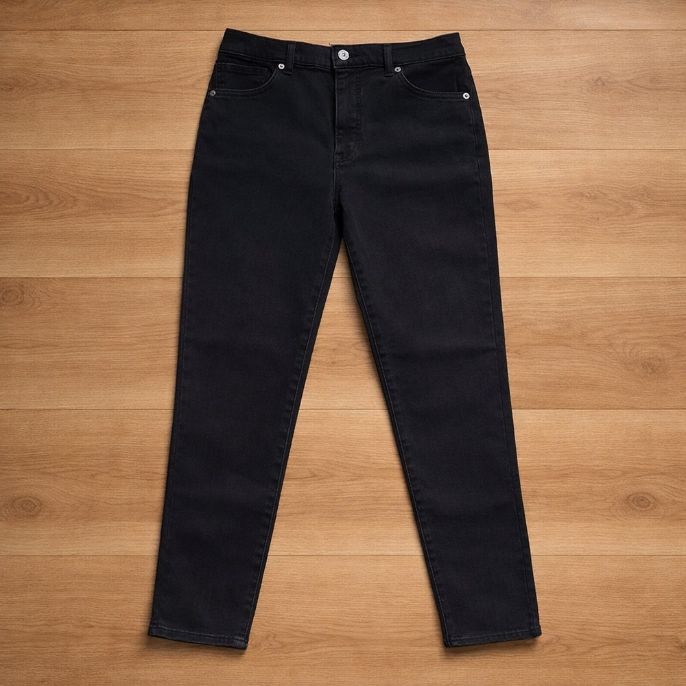 Express Black Skinny Straight Leg Super High Rise Women's Jeans 8R